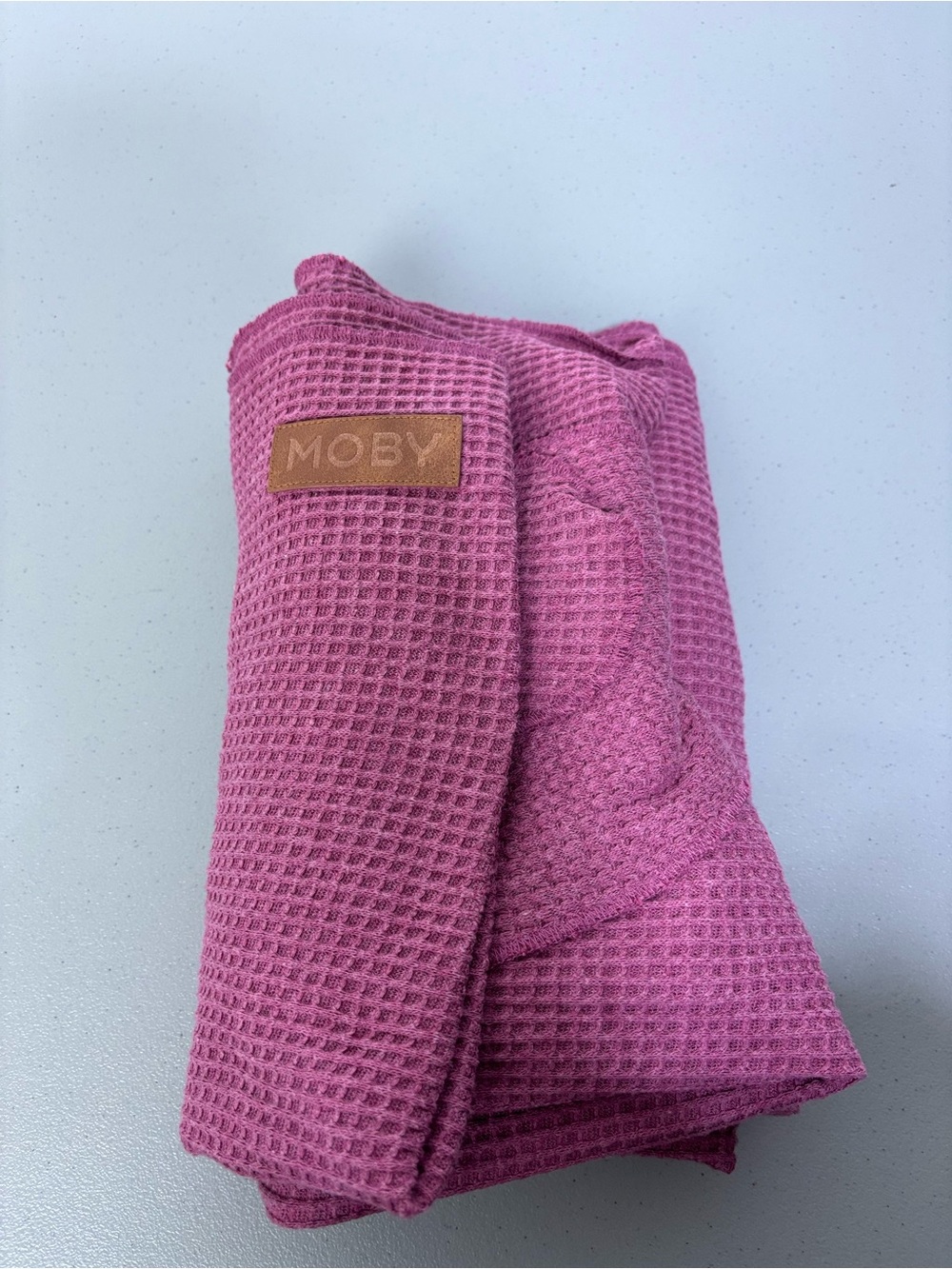 Moby Wrap Waffle Knit Wrap Baby Pink Soft Stretchy Cotton Blend One Size